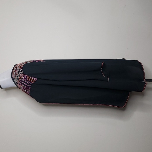 Catherines Open Front Embroidered Sheer Boho Cardigan Size 1X New with tags - Picture 7 of 8